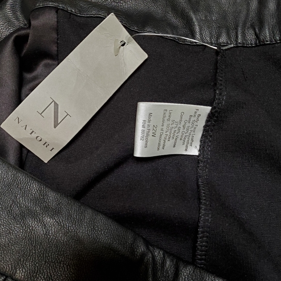 NWT Natori Faux Leather/Knit Pencil Skirt - Picture 8 of 8